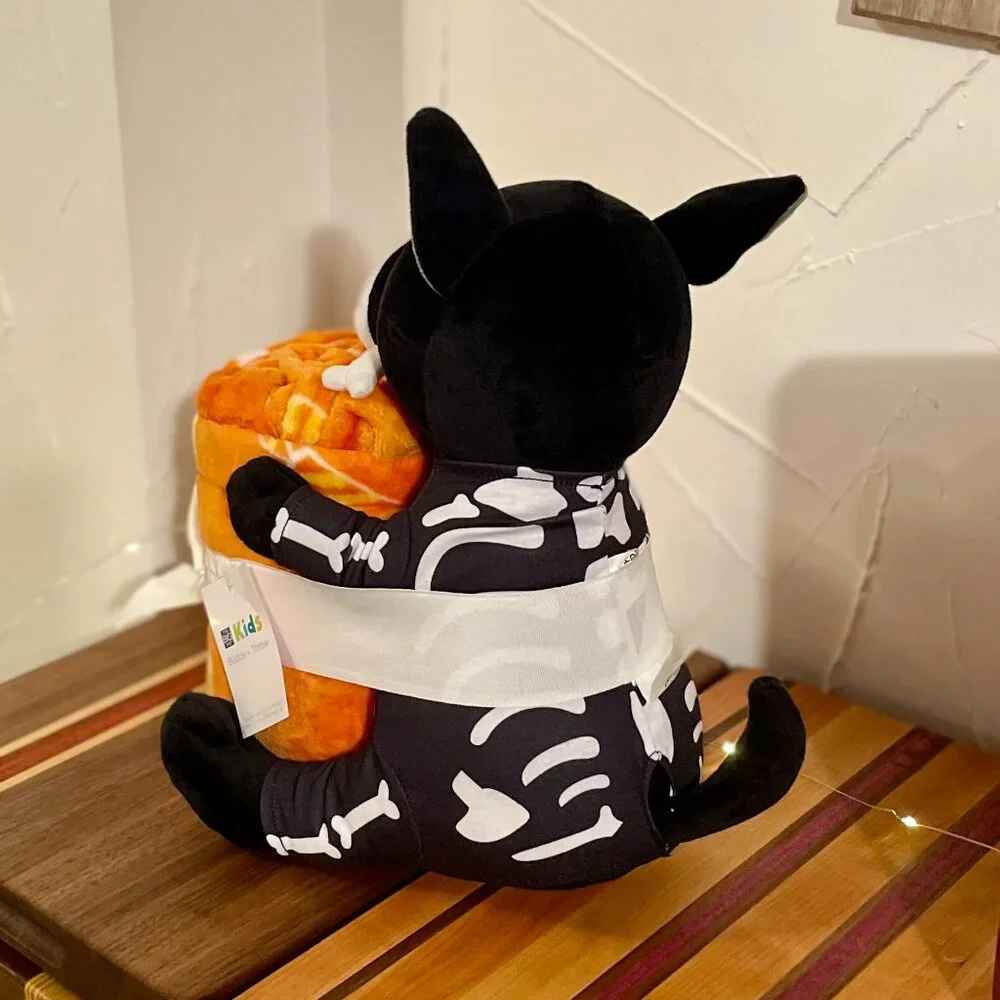Adorable Kid's Halloween Skeleton Buddy and Throw! NWT
